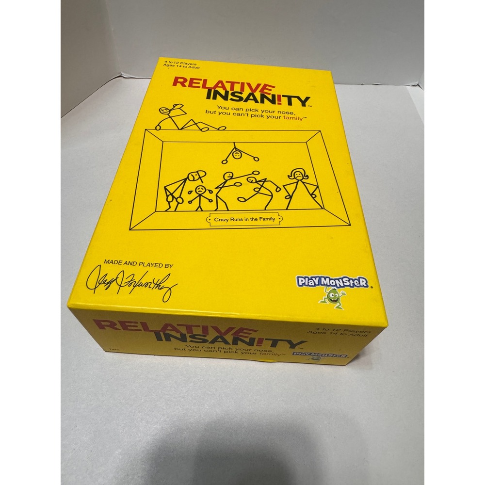 Relative Insanity Party Game by Jeff Foxworthy PlayMonster 500 Cards Complete